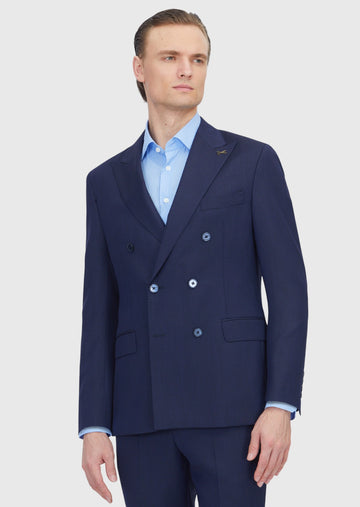 Lacivert Zeroweight Slim Fit Yün Karışımlı Takım Elbise