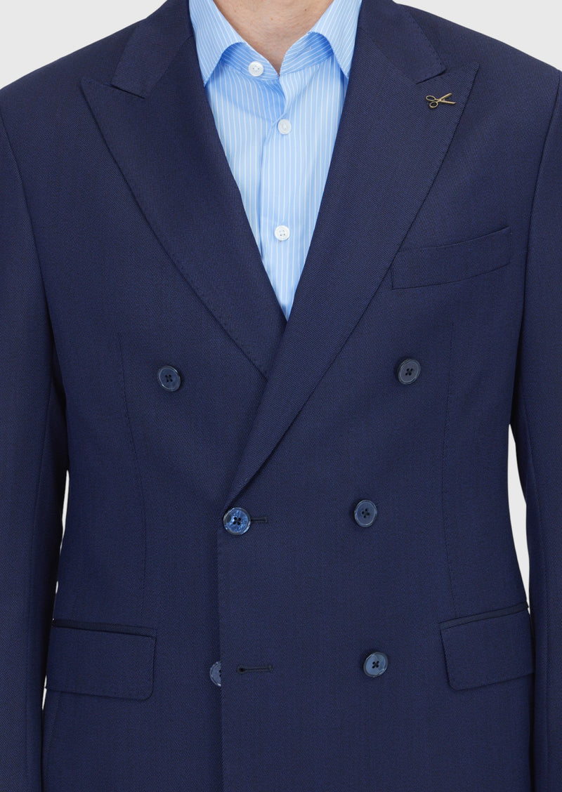Lacivert Zeroweight Slim Fit Yün Karışımlı Takım Elbise