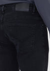 Antrasit Düz Slim Fit Denim Pamuk Karışımlı Pantolon
