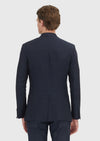 Koyu Lacivert Düz Zeroweight Slim Fit %100 Keten Ceket
