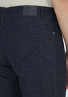 Lacivert Düz Dokuma Regular Fit Casual Pamuk Karışımlı Pantolon