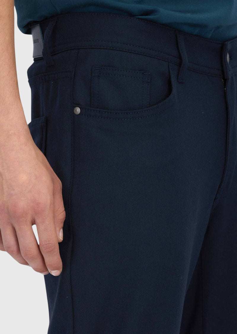 Lacivert Düz Dokuma Slim Fit Casual Pantolon