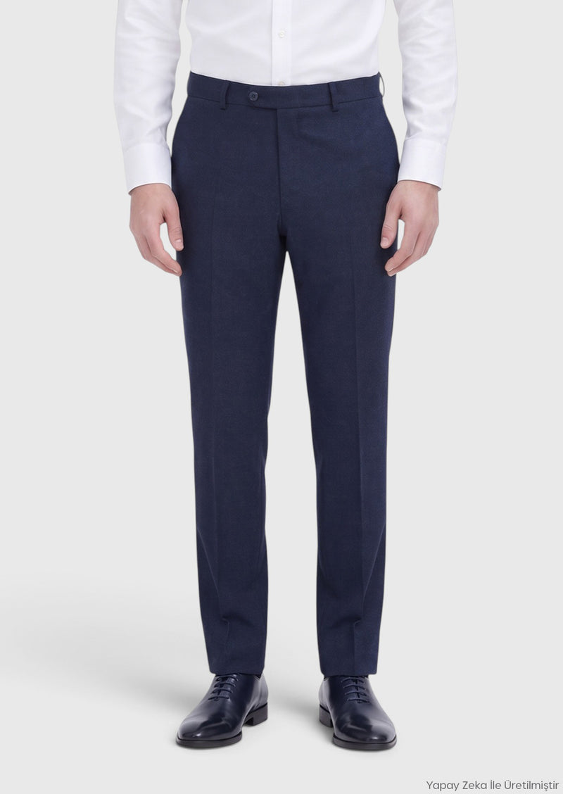 Lacivert Düz Dokuma Jogging Fit Casual Pantolon