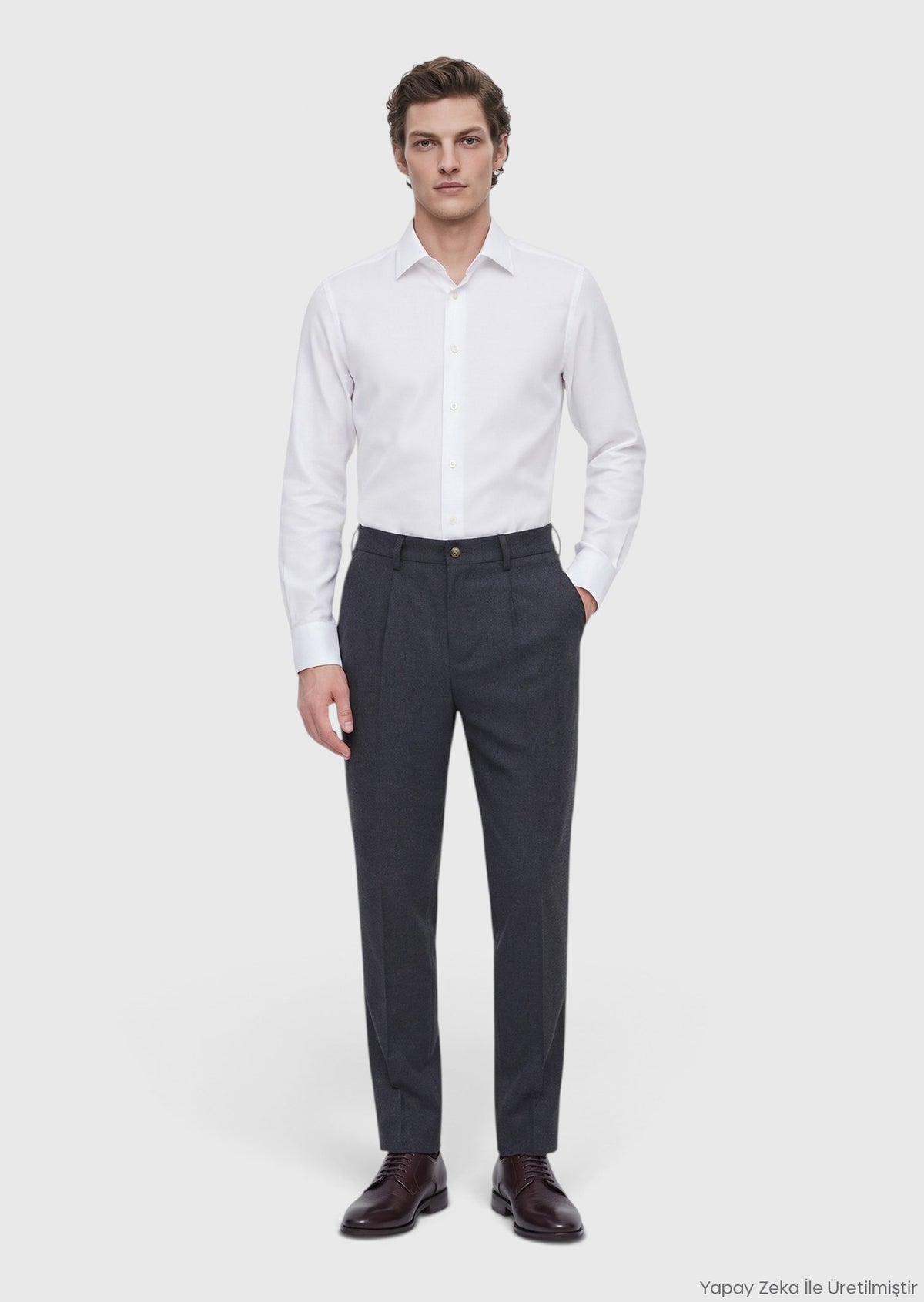 Antrasit Düz Dokuma Jogging Fit Casual Pantolon