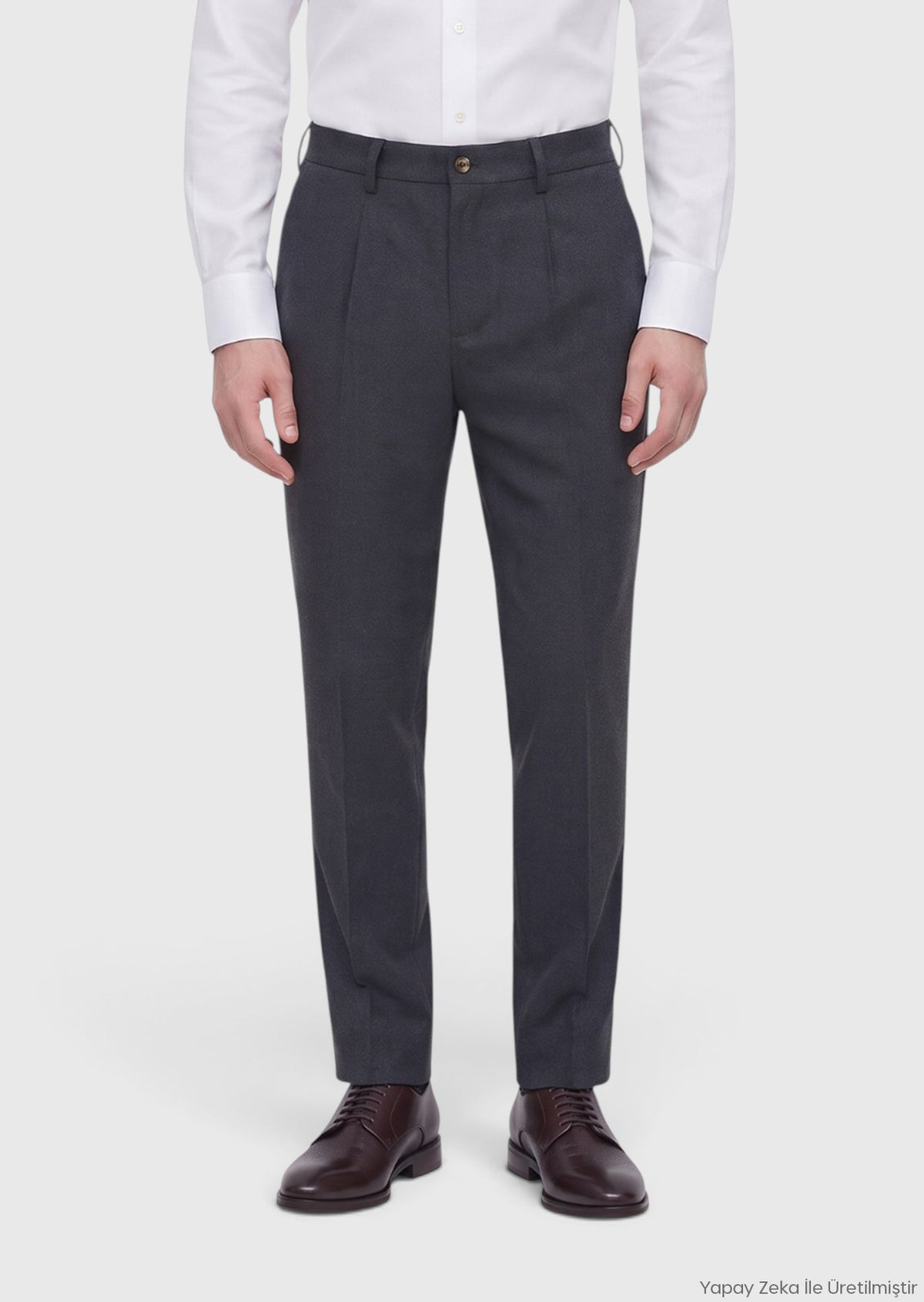 Antrasit Düz Dokuma Jogging Fit Casual Pantolon