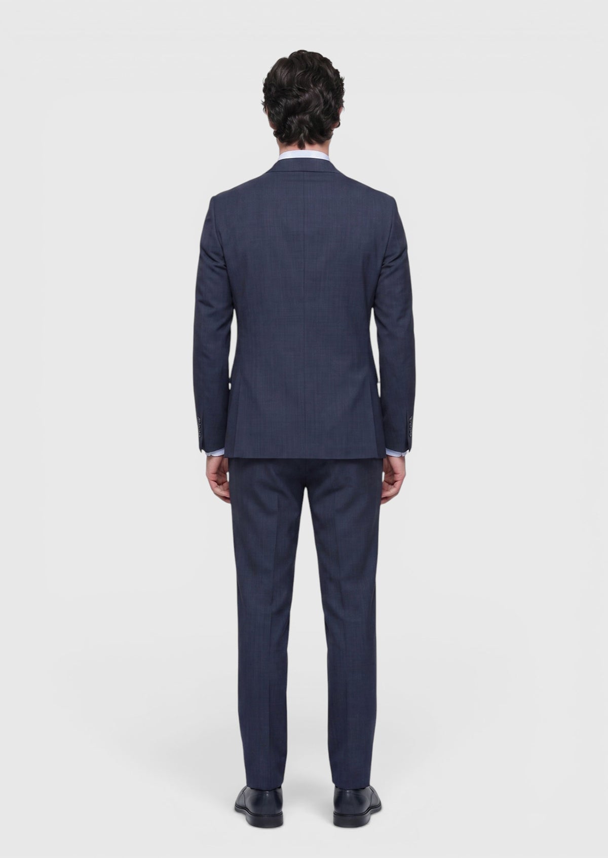 Lacivert Mikro Modern Fit %100 Yün Takım Elbise