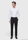 Siyah Modern Fit Klasik Yün Karışımlı Pantolon