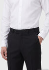 Siyah Modern Fit Klasik Yün Karışımlı Pantolon