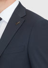 Siyah Mikro Modern Fit Yün Karışımlı Takım Elbise