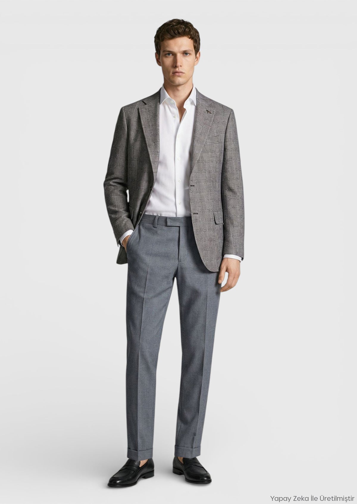 Mürdüm Kareli Zeroweight Slim Fit Yün Karışımlı Ceket
