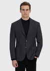 Antrasit Desenli Zeroweight Slim Fit %100 Yün Ceket