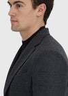 Antrasit Desenli Zeroweight Slim Fit %100 Yün Ceket