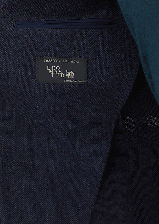 Açık Lacivert Desenli Zeroweight Slim Fit Yün Karışımlı Ceket
