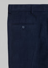 Açık Lacivert Desenli Dokuma Regular Fit Casual Yün Karışımlı Pantolon