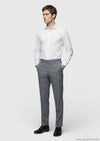 Siyah Dokuma Regular Fit Casual %100 Yün Pantolon