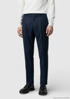 Petrol Dokuma Regular Fit Casual %100 Yün Pantolon
