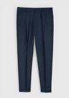 Petrol Dokuma Regular Fit Casual %100 Yün Pantolon
