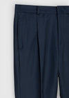 Petrol Dokuma Regular Fit Casual %100 Yün Pantolon