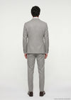 Açık Kahve Desenli Zeroweight Slim Fit %100 Yün Takım Elbise