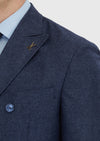 Lacivert Düz Zeroweight Slim Fit Yün Karışımlı Takım Elbise