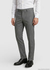 Gri Dokuma Regular Fit Casual %100 Yün Pantolon