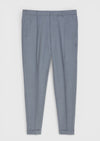 Gri Dokuma Regular Fit Casual %100 Yün Pantolon