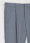 Gri Dokuma Regular Fit Casual %100 Yün Pantolon