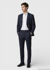Antrasit Kareli Zeroweight Slim Fit %100 Yün Takım Elbise
