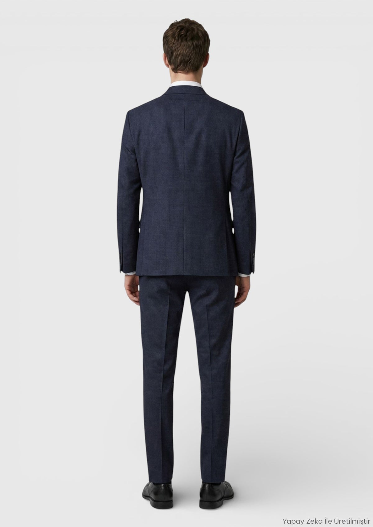 Antrasit Kareli Zeroweight Slim Fit %100 Yün Takım Elbise