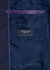 Lacivert Kareli Zeroweight Slim Fit %100 Yün Takım Elbise