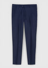 Lacivert Kareli Zeroweight Slim Fit %100 Yün Takım Elbise