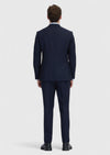 Lacivert Desenli Zeroweight Slim Fit %100 Yün Takım Elbise
