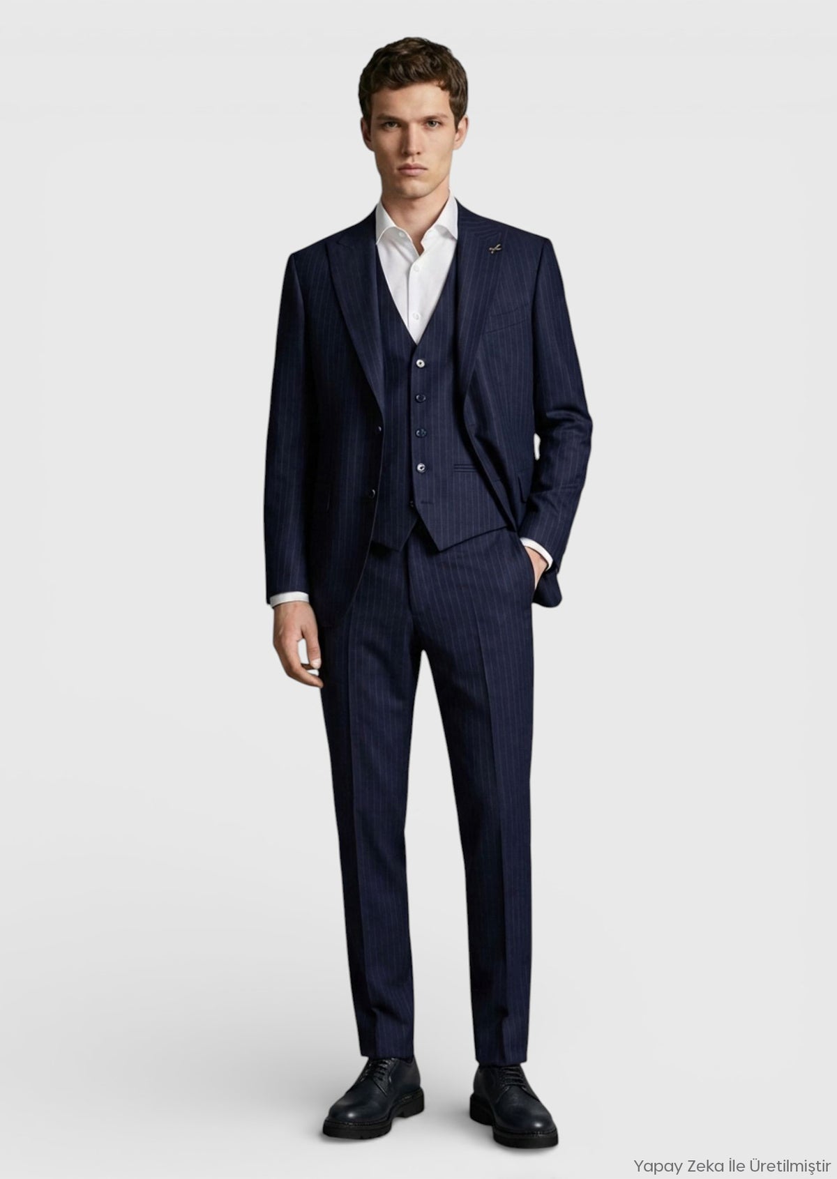 Navy Blue Suit With Waistcoat