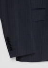 Antrasit Çizgili Modern Fit %100 Yün Takım Elbise