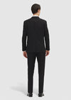 Siyah Çizgili Zeroweight Slim Fit Yün Karışımlı Takım Elbise