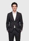 Antrasit Kareli Zeroweight Slim Fit %100 Yün Takım Elbise