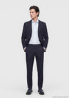 Lacivert Düz Modern Fit %100 Yün Takım Elbise