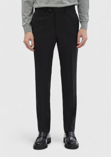 Siyah Modern Fit Klasik %100 Yün Pantolon