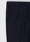 Lacivert Düz Regular Fit Klasik %100 Yün Pantolon