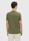Haki Düz Bisiklet Yaka T-Shirt