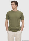 Haki Düz Bisiklet Yaka T-Shirt