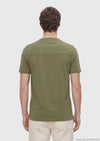 Haki Düz Bisiklet Yaka T-Shirt