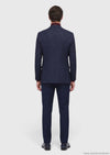 Lacivert Desenli Regular Fit %100 Yün Ceket