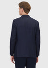 Lacivert Desenli Regular Fit %100 Yün Ceket