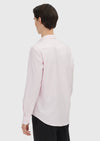 Açık Pembe Regular Fit Uzun Dokuma Klasik %100 Pamuk Gömlek