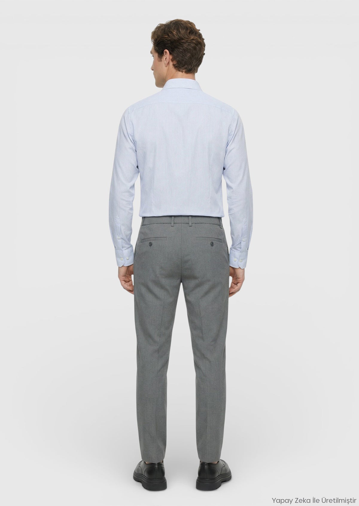 Gri Düz Dokuma Jogging Fit Casual Pantolon