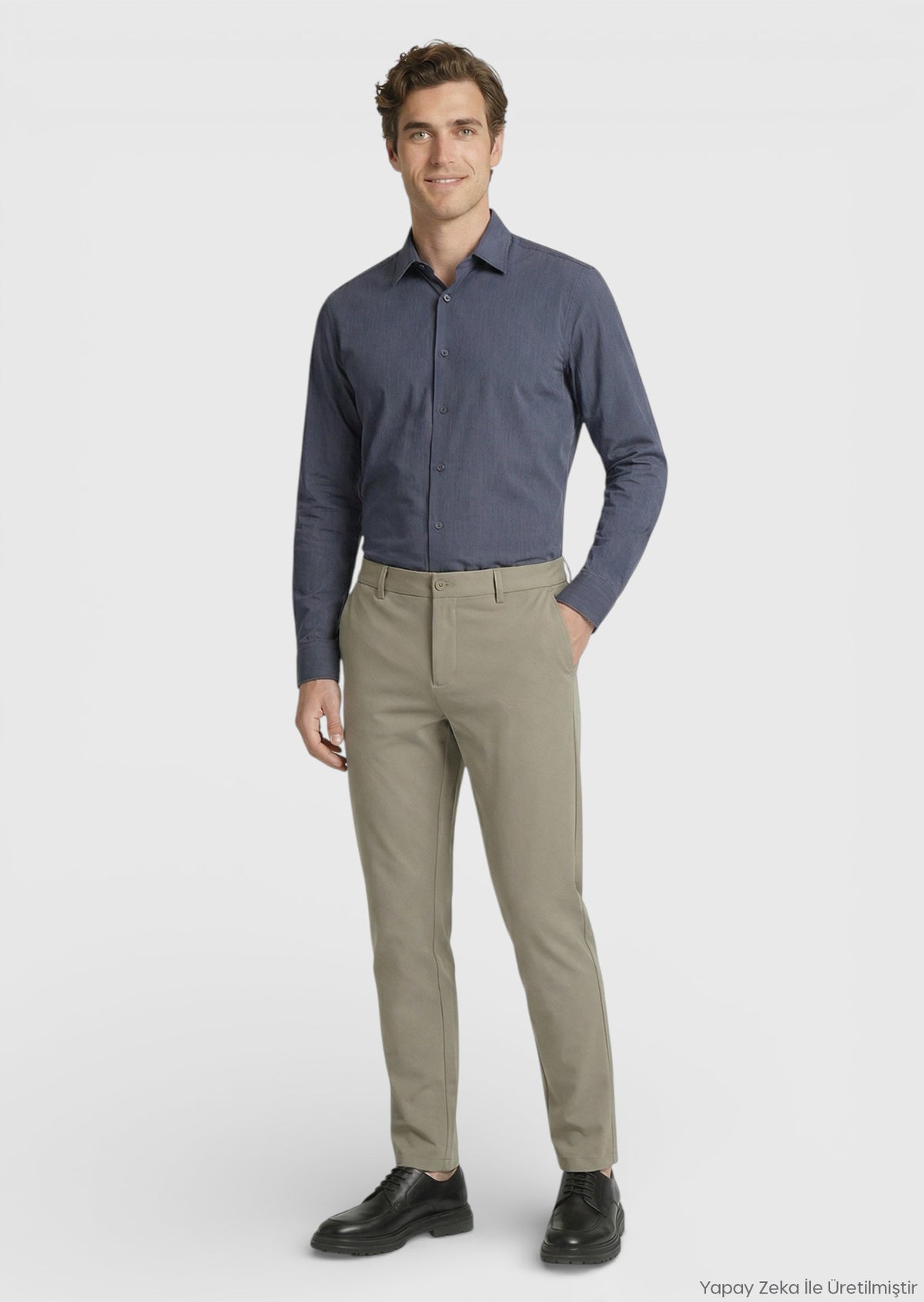 Vizon Düz Dokuma Jogging Fit Casual Pantolon