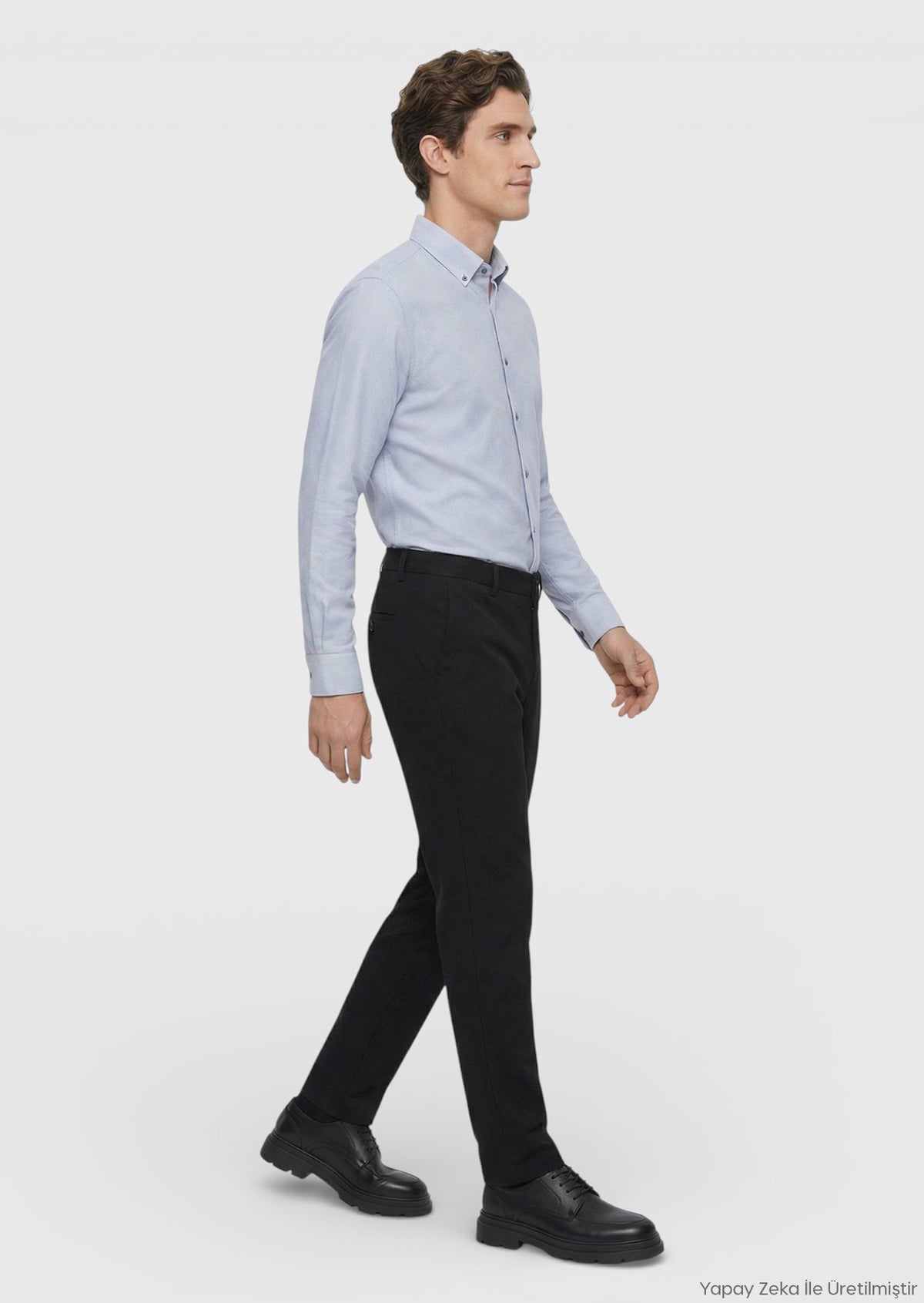 Siyah Düz Dokuma Jogging Fit Casual Pantolon