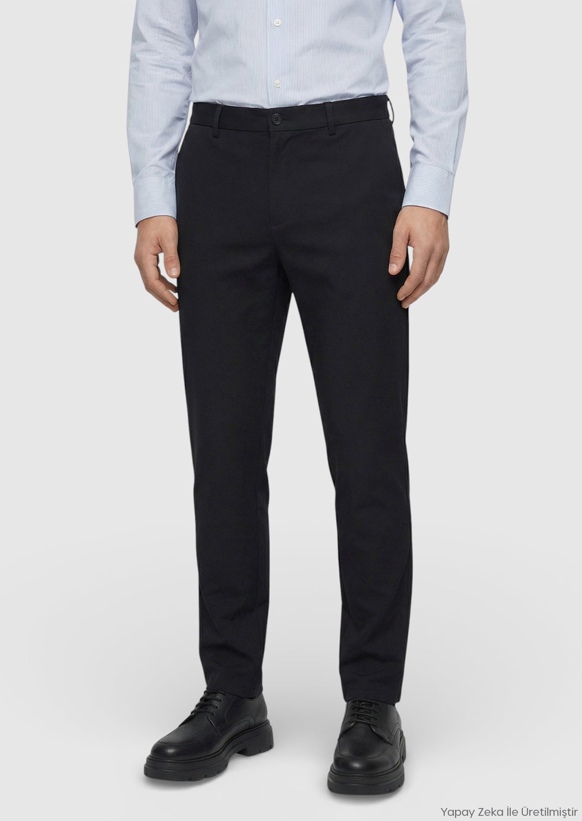 Lacivert Düz Dokuma Jogging Fit Casual Pantolon
