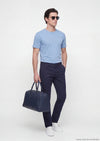 Lacivert Düz Dokuma Slim Fit Casual Pamuk Karışımlı Pantolon